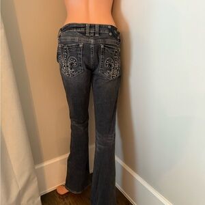 Miss Me Embellished Classic Dark Grey/Black Women's Jeans